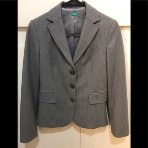 Vintage Gray Benetton Pinstripe Blazer size 38